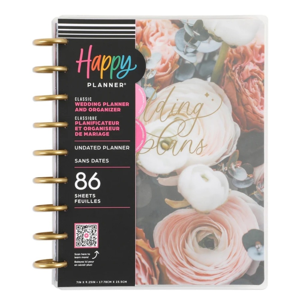 The Happy Planner Wedding Plans Undated Classic Wedding Organizer Multicolor